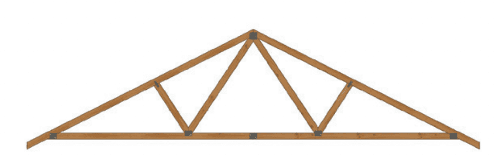This image depicts a fink roof truss. 