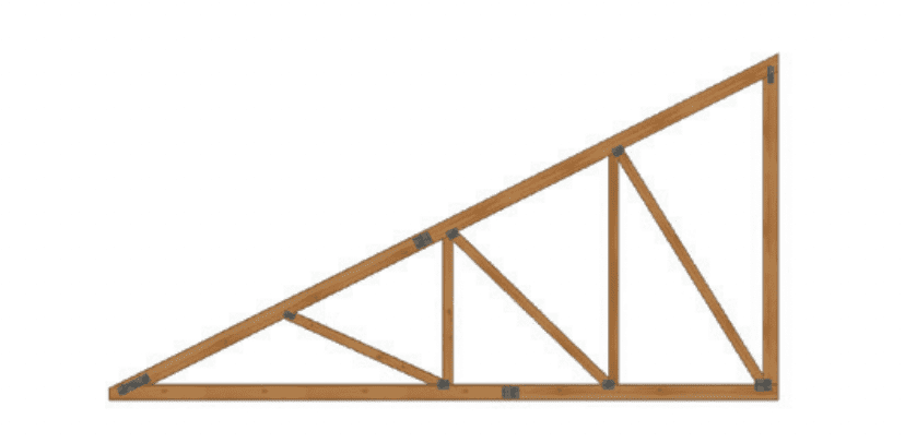 This image depicts a scissor roof truss. 